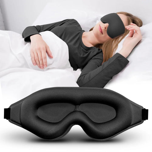 3D Sleep Eye Mask For Side Sleepers with Breathable Memory Foam, Zero Eye Pressure - Lumana WellnessSleep Masks
