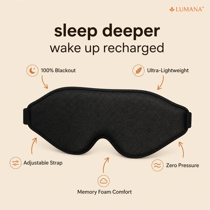 sleep deeper with lumana 3d sleep eye mask
