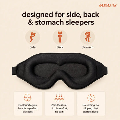 lumana 3d sleep eye mask for side sleepers