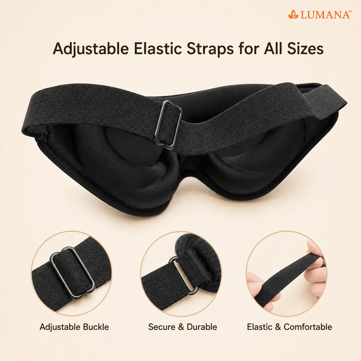 Lumana 3d sleep eye mask with features