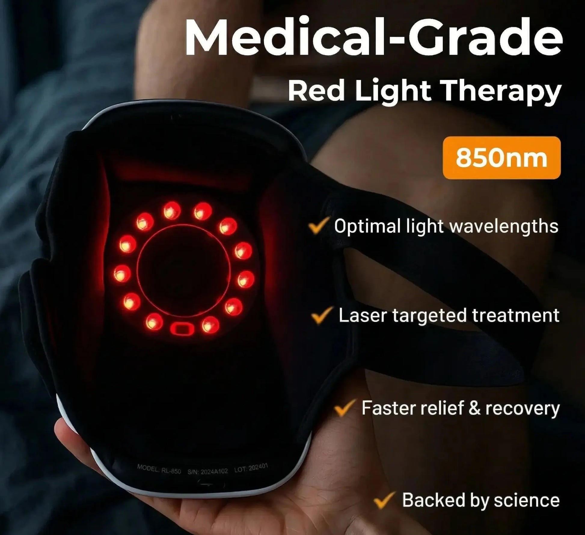 lumana knee massager medical grade red light therapy