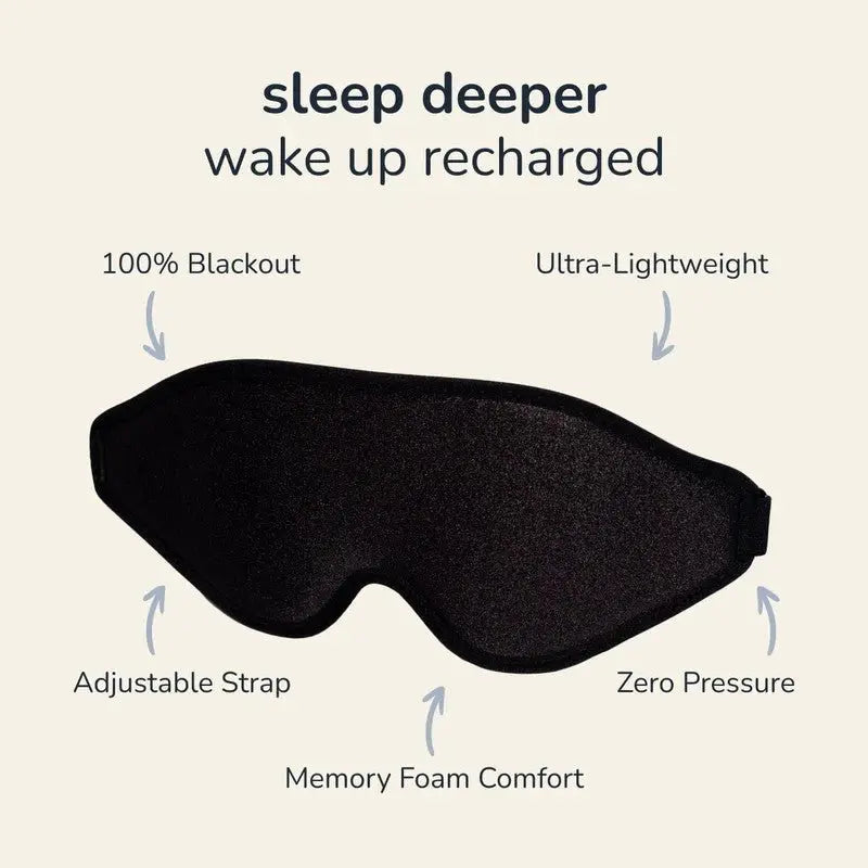 3D Sleep Eye Mask For Side Sleepers with Breathable Memory Foam, Zero Eye Pressure - Lumana WellnessSleep Masks