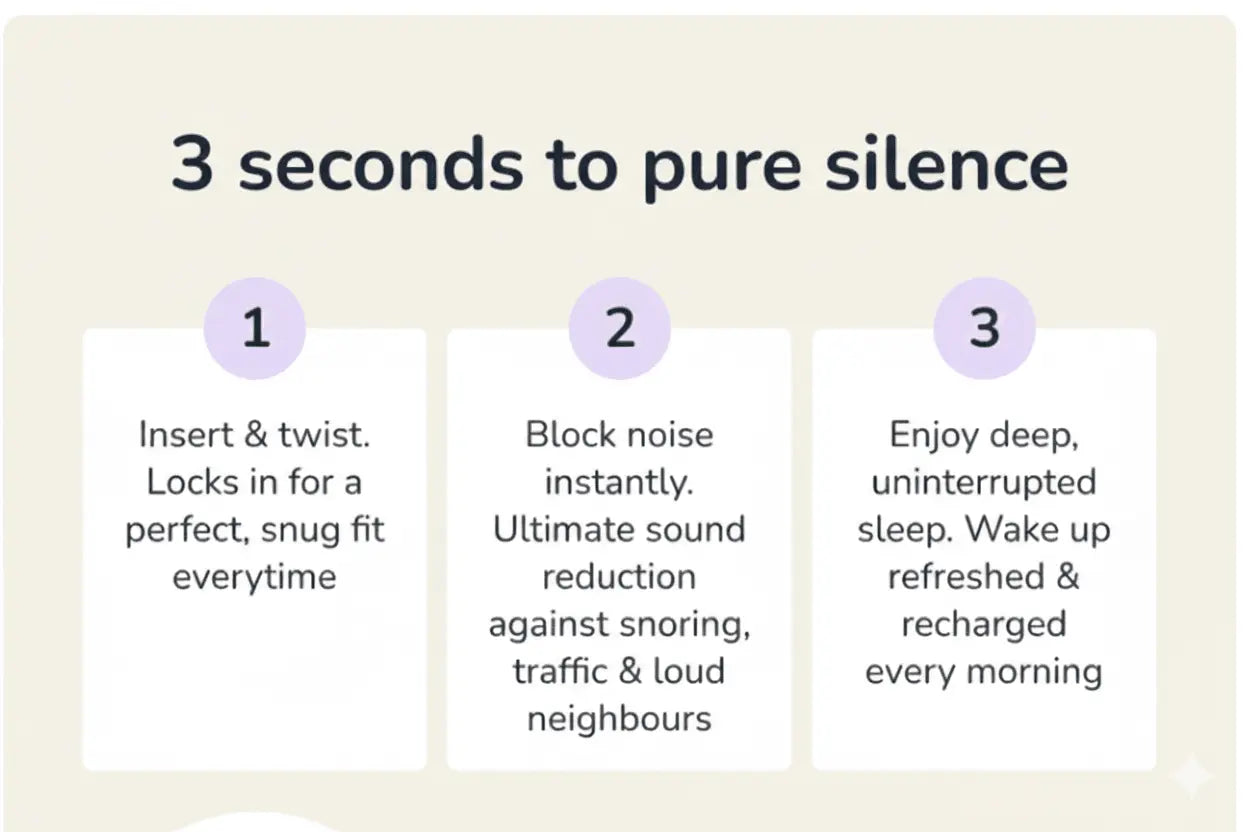 Ultra Soft Silicone Sleep Earplugs for Noise Reduction and Deep Sleep - Lumana WellnessSleep Essentials